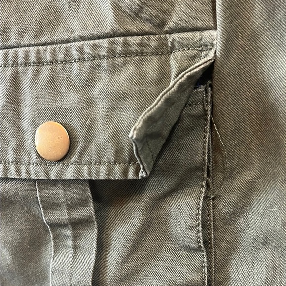 Market & Spruce Olive Green Lightweight Spring Utility Jacket - Size Small - Picture 3 of 15